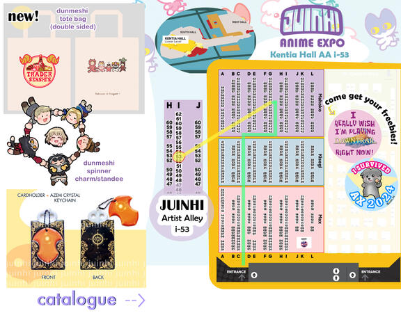 Accept Card, Cash (preferred, will be tax free!), no VENMO (I'm Canadian sorry) Dunmeshi Tote $25 Dunmeshi Spinner Charm/Standee $20 Azem Card Holder $20